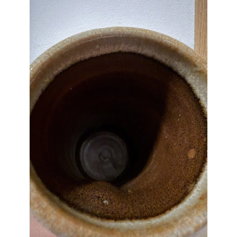handmade stoneware pottery beer stein or mug Football TOUCHDOWN 8in